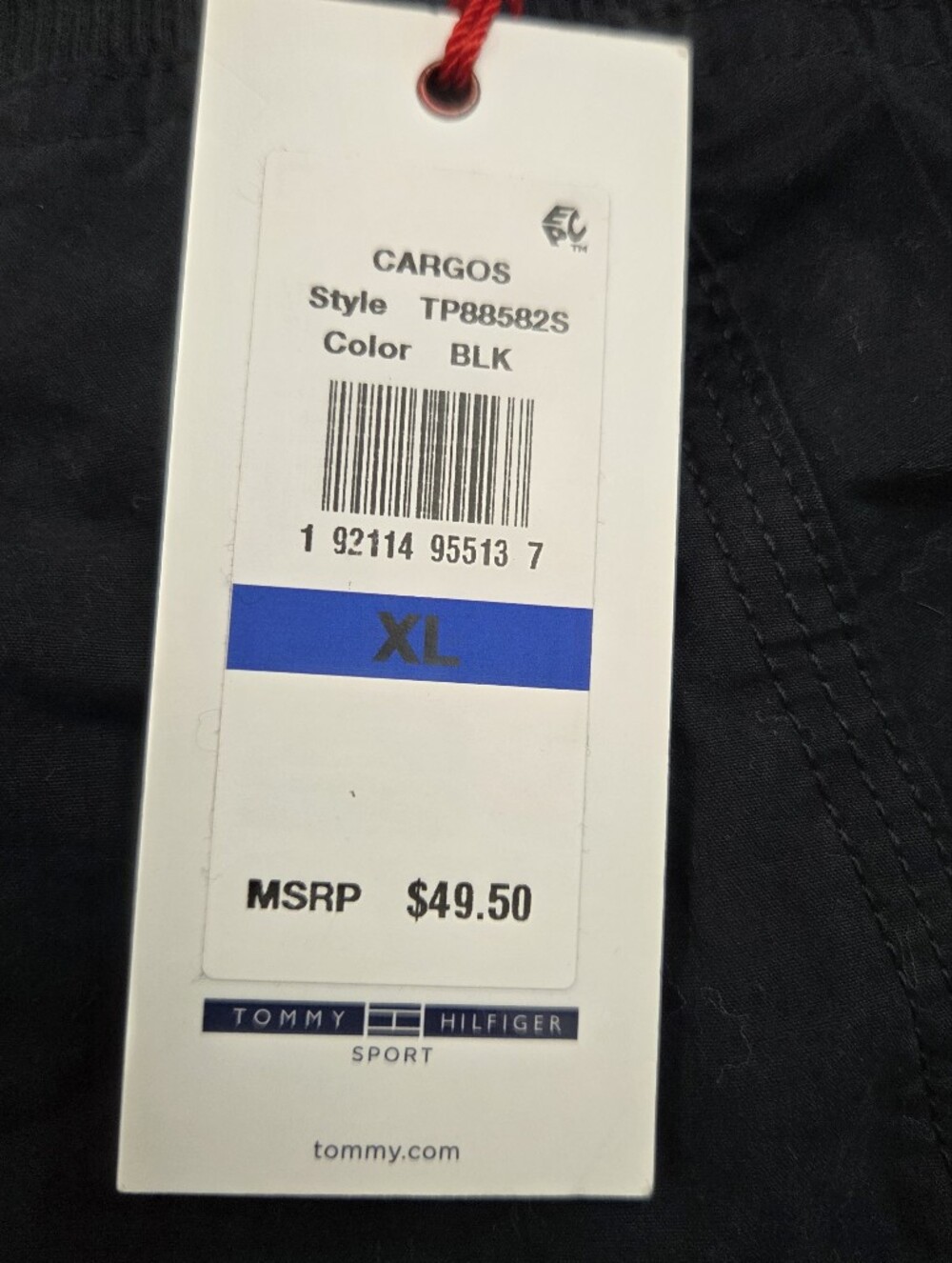Tommy Hilfiger Black Bermuda Roll Tab Shorts Size Women's XL NWT New - Picture 3 of 11